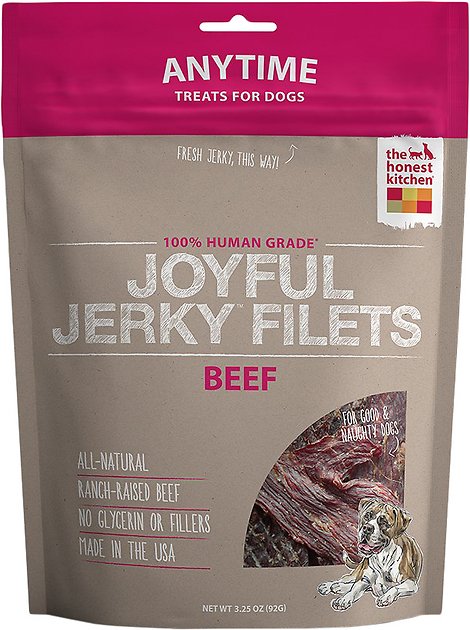 The Honest Kitchen Joyful Jerky Filets Beef Dog Treats, 3.25-oz bag