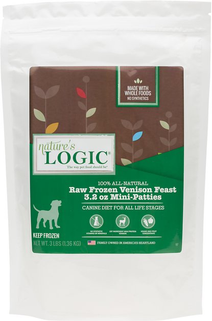 Nature's Logic Venison Feast Raw Frozen Dog Food, Mini, 3-lb bag