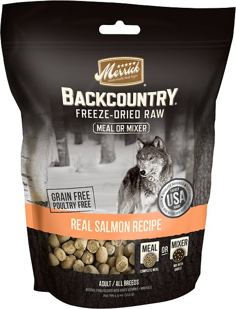 Merrick Backcountry Freeze-Dried Raw Real Salmon Recipe Grain-Free Freeze-Dried Dog Food