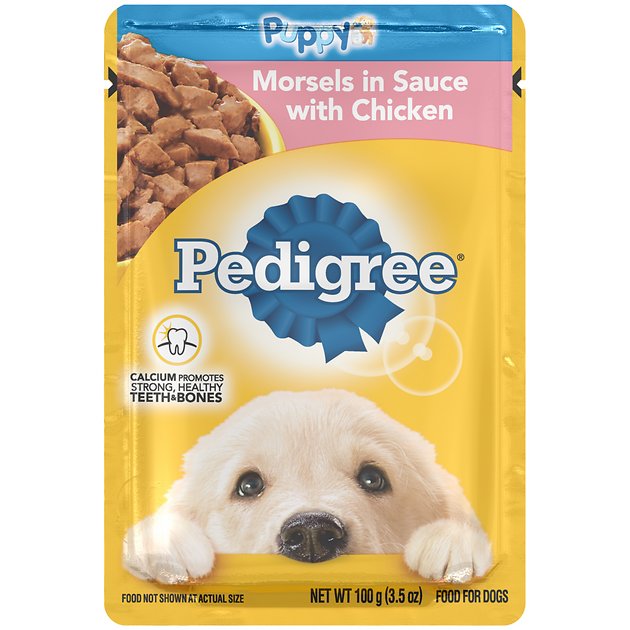 Pedigree Choice Cuts Puppy Morsels in Sauce With Chicken Wet Dog Food, 3.5-oz, case of 16