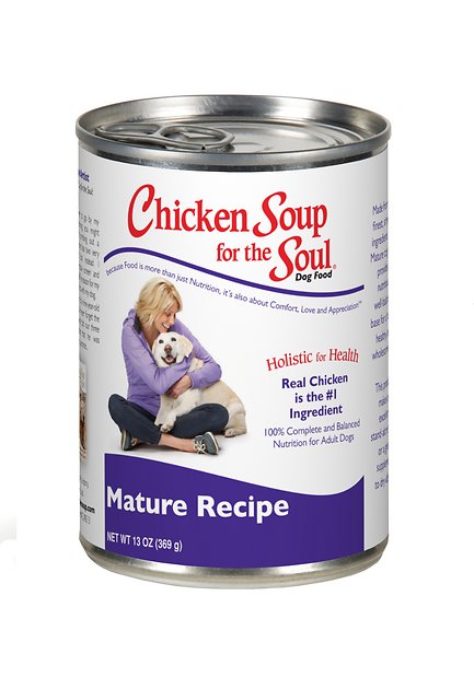 Chicken Soup for the Soul Mature Canned Dog Food, 13-oz, case of 12