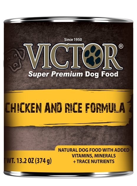 Victor Chicken & Rice Formula Canned Dog Food, 13.2-oz, case of 12