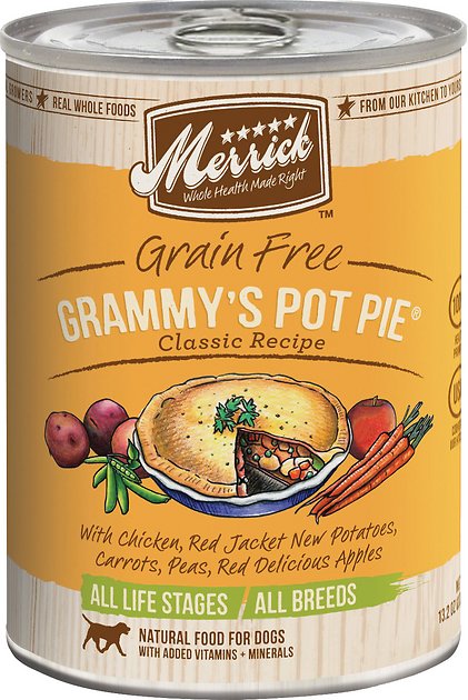 Merrick Classic Grain-Free Grammy's Pot Pie Recipe Canned Dog Food, 13.2-oz, case of 12