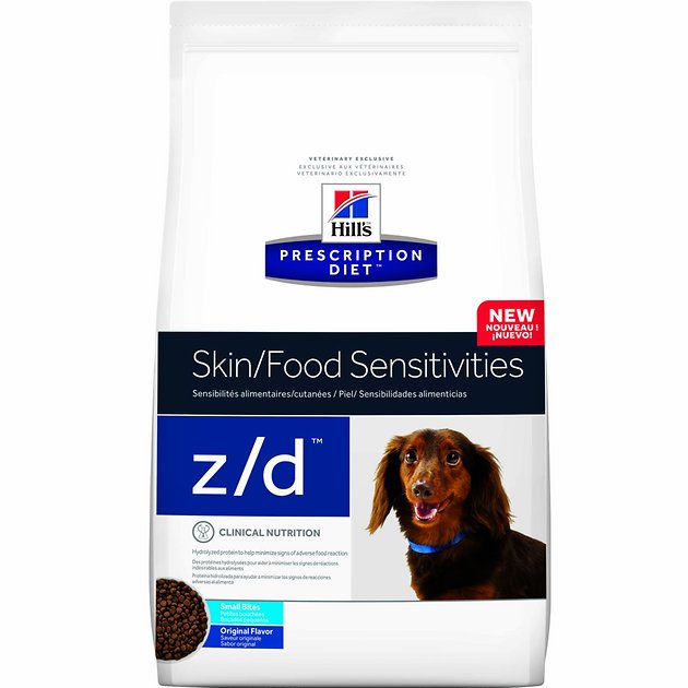 Hill's Prescription Diet z/d Skin/Food Sensitivities Small Bites Original Flavor Dry Dog Food, 7 lb bag