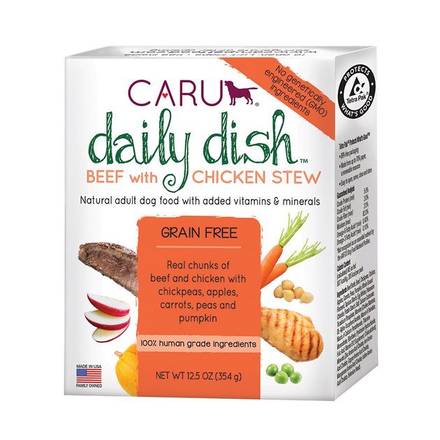 Caru Daily Dish Beef with Chicken Stew Grain-Free Wet Dog Food, 12.5-oz, case of 12