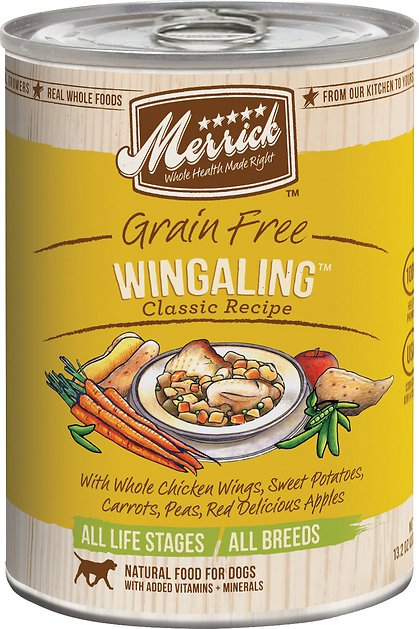 Merrick Classic Grain-Free Wingaling Recipe Canned Dog Food, 13.2-oz, case of 12