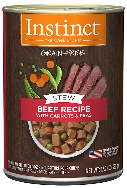 Instinct by Nature's Variety Stew Grain-Free Beef with Carrots & Peas Recipe Canned Dog Food, 12.7-oz, case of 6