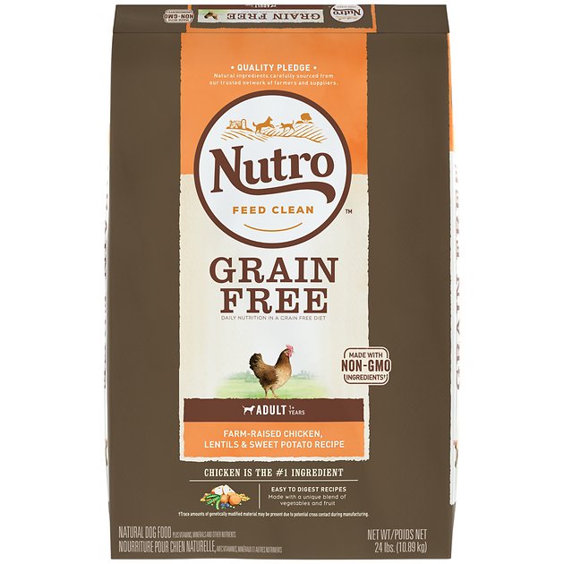 Nutro Grain-Free Adult Farm Raised Chicken, Lentils & Sweet Potato Recipe Dry Dog Food