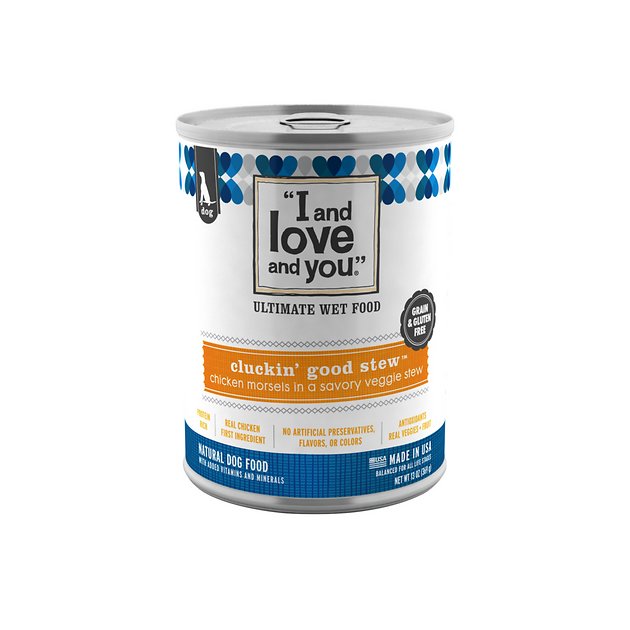 I and Love and You Cluckin' Good Stew Grain-Free Canned Dog Food, 13-oz, case of 12