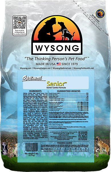 Wysong Optimal Senior Dry Dog Food, 5-lb bag