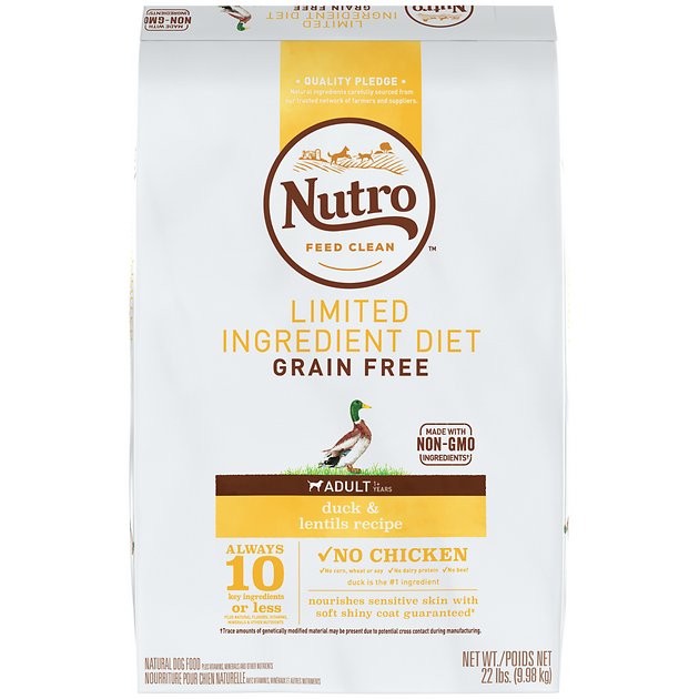 Nutro Limited Ingredient Diet Grain-Free Adult Duck & Lentils Recipe Dog Food