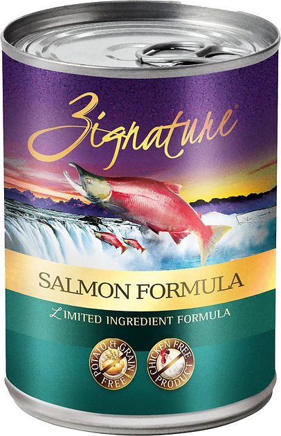 Zignature Salmon Limited Ingredient Formula Grain-Free Canned Dog Food, 13-oz, case of 12