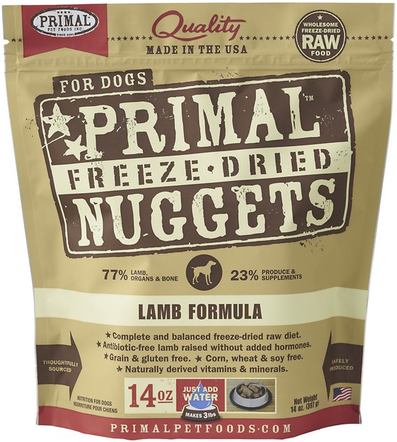 Primal Lamb Formula Nuggets Grain-Free Freeze-Dried Dog Food