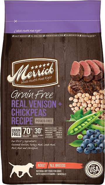 Merrick Grain-Free Real Venison + Chickpeas Recipe Dry Dog Food