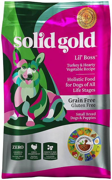 Solid Gold Lil' Boss Turkey & Hearty Vegetable Recipe Grain-Free Dry Dog Food