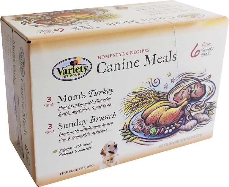 Variety Pet Foods Homestyle Stew Turkey & Lamb Variety Pack Canned Dog Food, 12.75-oz, case of 6