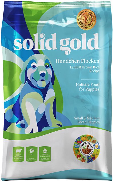 Solid Gold Hundchen Flocken Lamb & Brown Rice Puppy Formula Dry Dog Food, 4-lb bag