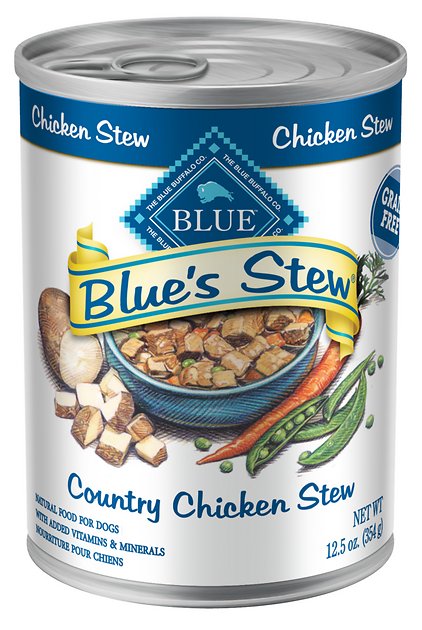 Blue Buffalo Blue's Country Chicken Stew Grain Free Canned Dog Food, 12.5-oz, case of 12