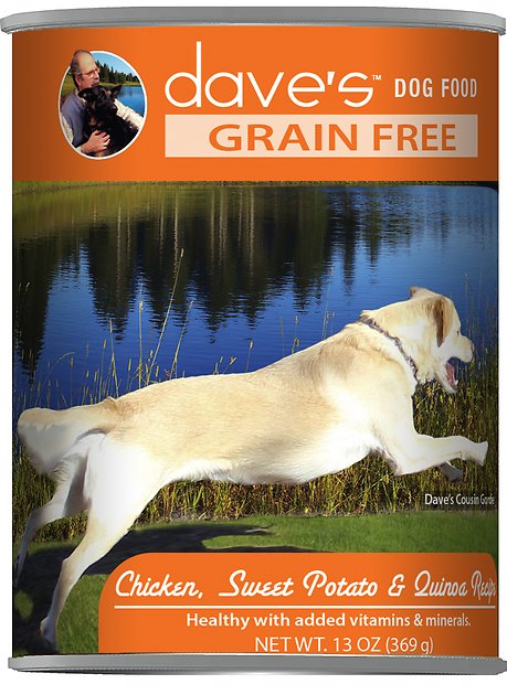 Dave's Pet Food Grain-Free Chicken, Sweet Potato & Quinoa Recipe Canned Dog Food, 13-oz, case of 12