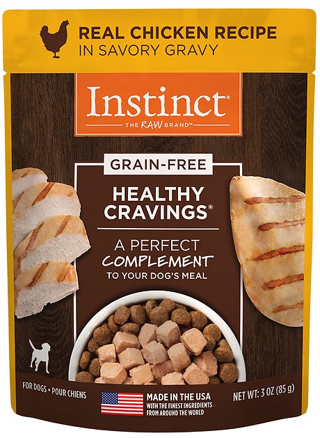 Instinct by Nature's Variety Healthy Cravings Grain-Free Real Chicken Recipe in Savory Gravy Dog Food Topper, 3-oz, case of 24