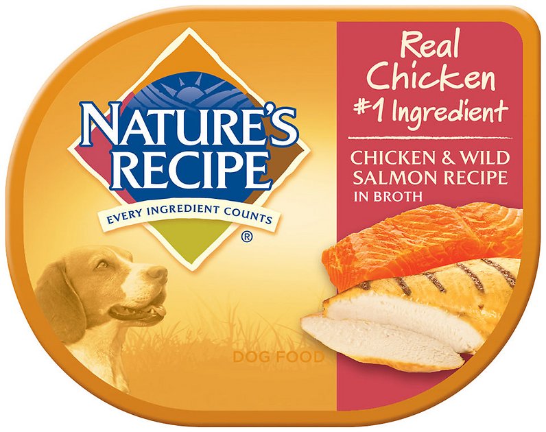 Nature's Recipe Chicken & Wild Salmon Recipe in Broth Wet Dog Food, 2.75-oz, case of 24