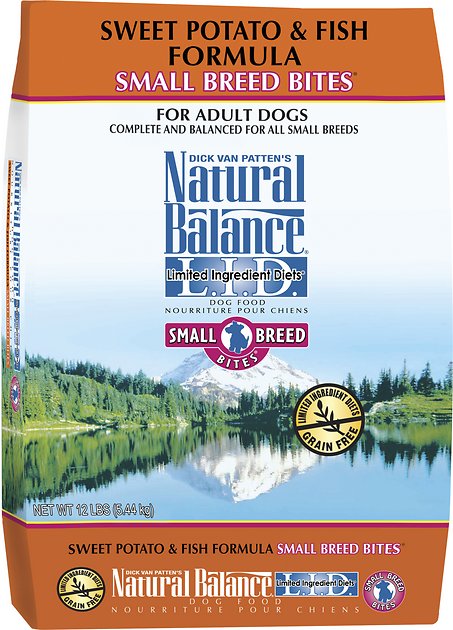 Natural Balance L.I.D. Limited Ingredient Diets Sweet Potato & Fish Formula Small Breed Bites Grain-Free Dry Dog Food