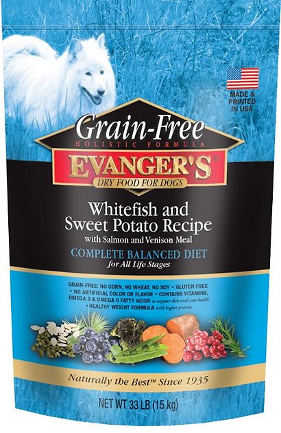 Evanger's Super Premium Whitefish & Sweet Potato Formula Grain-Free Dry Dog Food