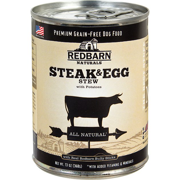 Redbarn Naturals Steak & Egg Stew Grain-Free Canned Dog Food, 13-oz, case of 12