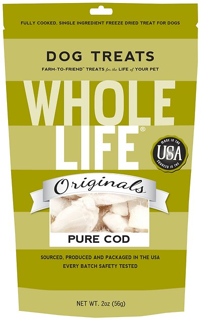 Whole Life Pure Cod Freeze-Dried Dog Treats, 2-oz bag