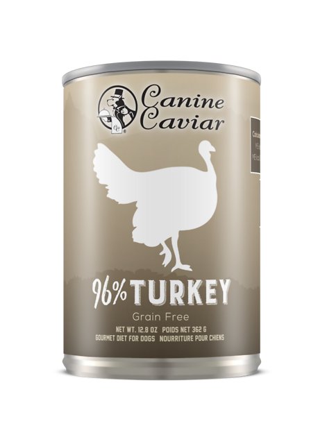 Canine Caviar 96% Turkey Grain-Free Canned Dog Food, 13-oz, case of 12