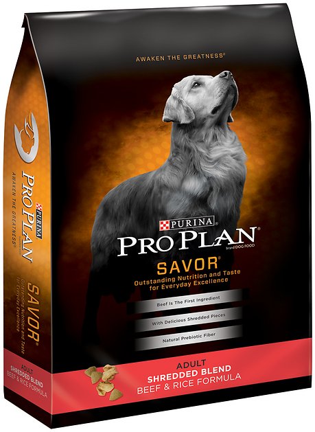 Purina Pro Plan Savor Adult Shredded Blend Beef & Rice Formula Dry Dog Food