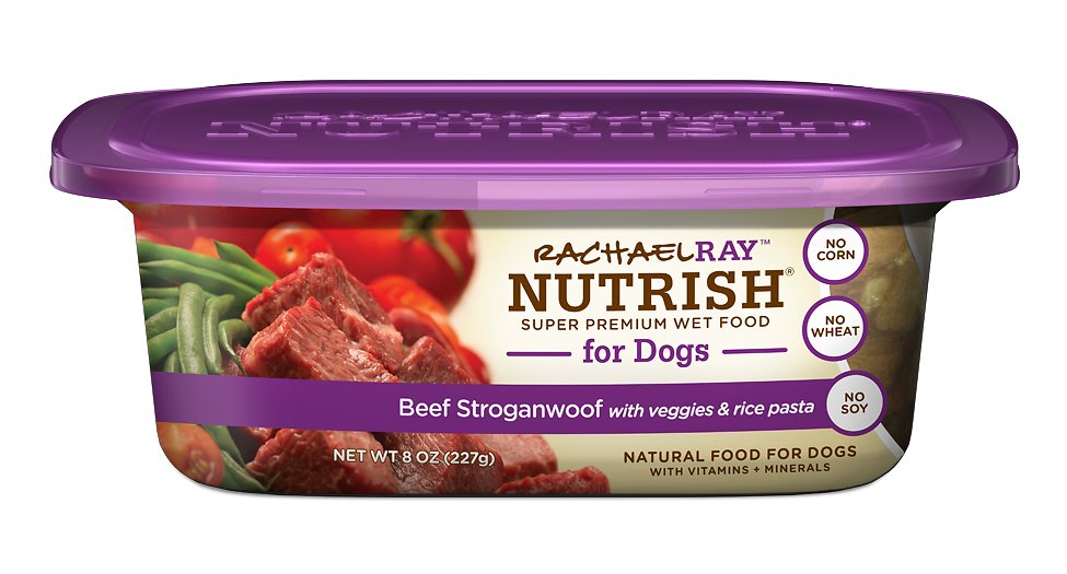 Rachael Ray Nutrish Natural Beef Stroganwoof Natural Wet Dog Food, 8-oz tub, case of 8