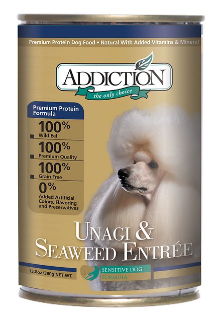 Addiction Unagi & Seaweed Entree Grain-Free Canned Dog Food, 13.8-oz, case of 12