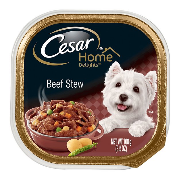 Cesar Home Delights Beef Stew Dog Food Trays, 3.5-oz, case of 24