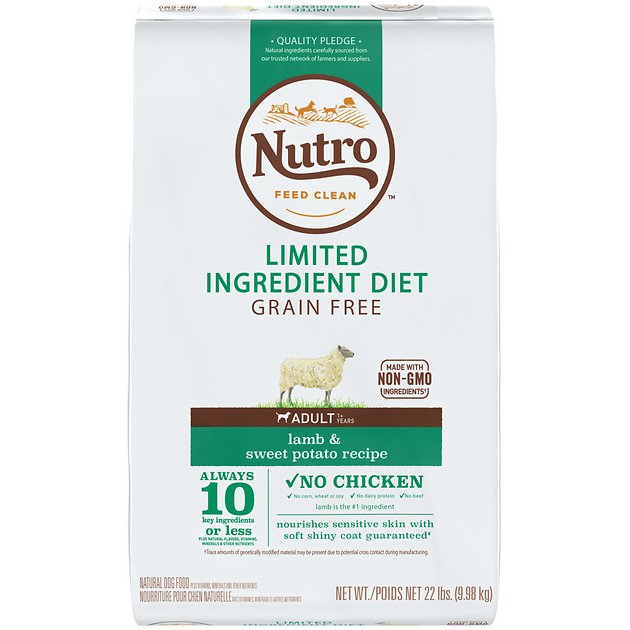 Nutro Limited Ingredient Diet Grain-Free Adult Lamb & Sweet Potato Recipe Dog Food