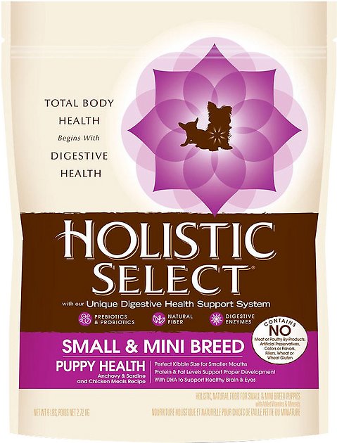 Holistic Select Small & Mini Breed Puppy Health Anchovy, Sardine & Chicken Meals Recipe Dry Dog Food