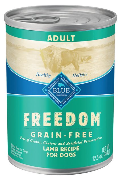 Blue Buffalo Freedom Adult Lamb Recipe Grain-Free Canned Dog Food, 12.5-oz, case of 12