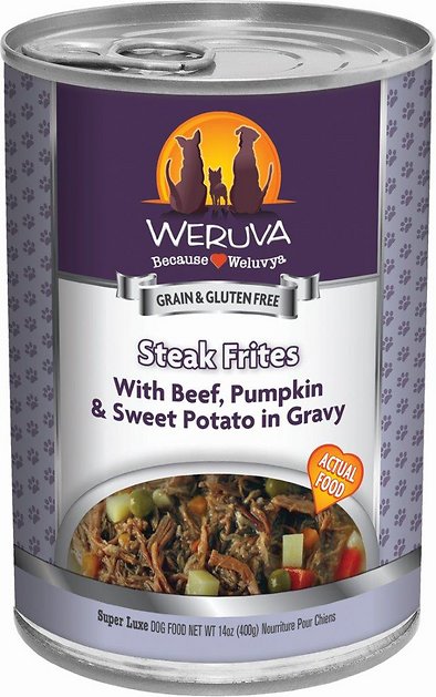 Weruva Steak Frites with Beef, Pumpkin & Sweet Potatoes in Gravy Grain-Free Canned Dog Food