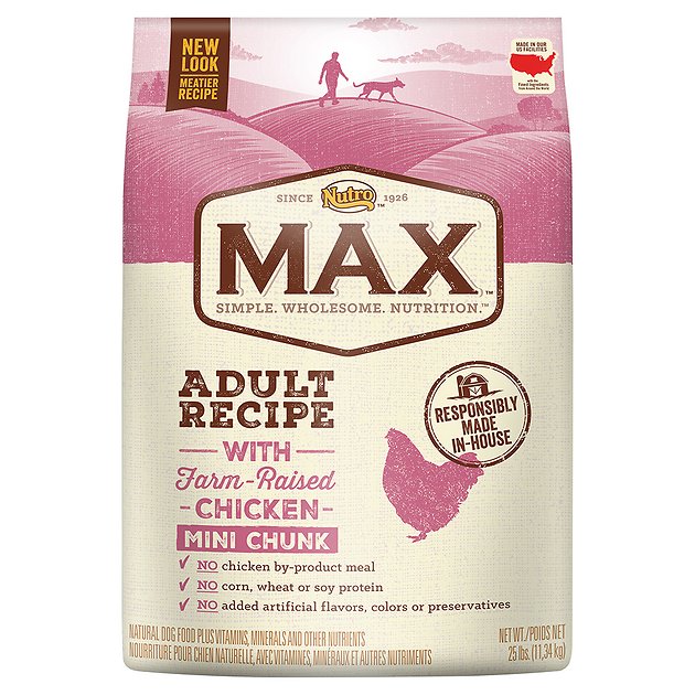 Nutro Max Adult Mini Chunk Natural Chicken Meal & Rice Recipe Dry Dog Food