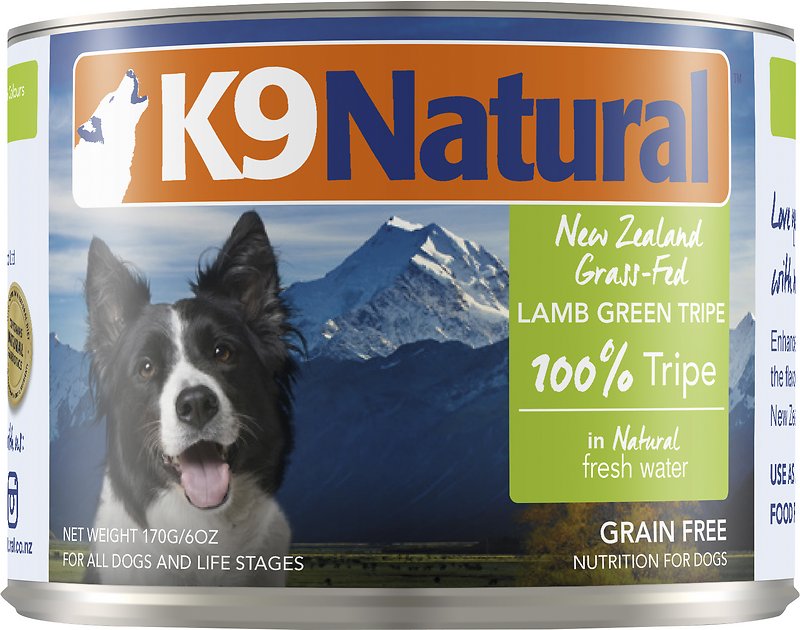 K9 Natural Grass-Fed 100% Lamb Green Tripe Grain-Free Canned Dog Food