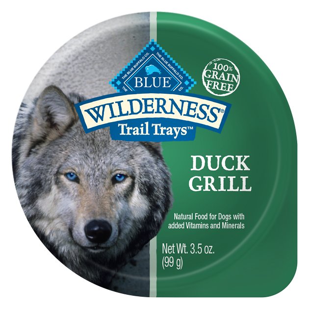 Blue Buffalo Wilderness Trail Trays Duck Grill Formula Grain-Free Dog Food Trays, 3.5-oz, case of 12