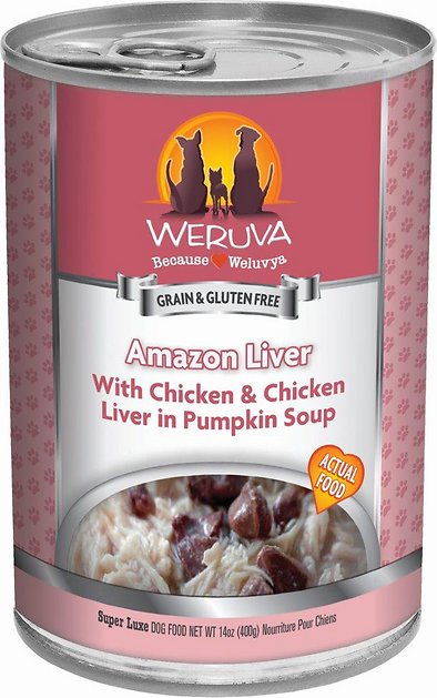 Weruva Amazon Liver with Chicken & Chicken Liver in Pumpkin Soup Grain-Free Canned Dog Food