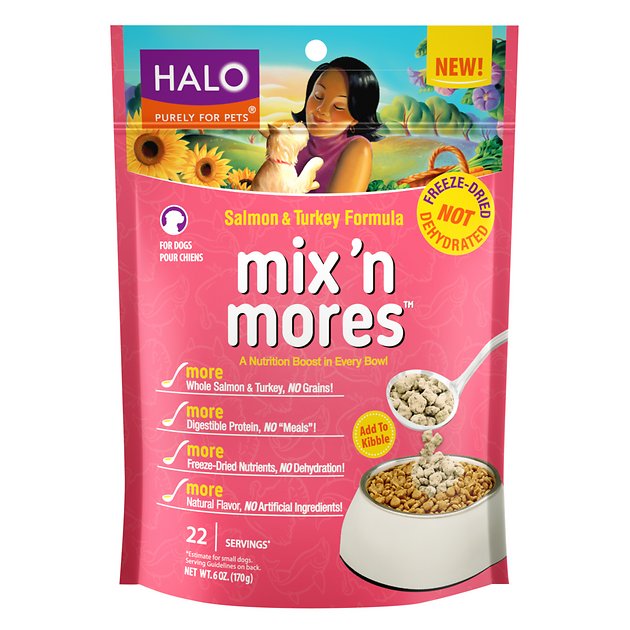 Halo Mix'n Mores Freeze-Dried Salmon & Turkey Dog Food Topper