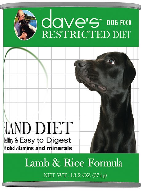 Dave's Pet Food Restricted Diet Lamb & Rice Formula Canned Dog Food, 13-oz, case of 12