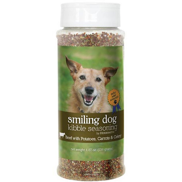 Herbsmith Smiling Dog Kibble Seasoning Beef with Potatoes, Carrots, & Celery Dog Food Topper, 4.87-oz bottle