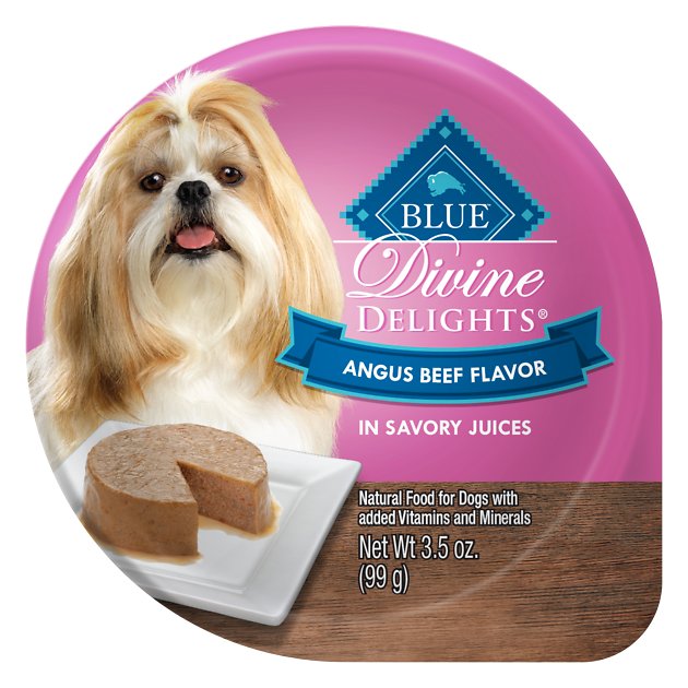 Blue Buffalo Divine Delights Angus Beef Flavor Pate Dog Food Trays, 3.5-oz, case of 12