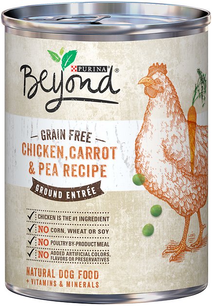 Purina Beyond Chicken, Carrot & Pea Recipe Ground Entrée Grain-Free Canned Dog Food, 13-oz, case of 12