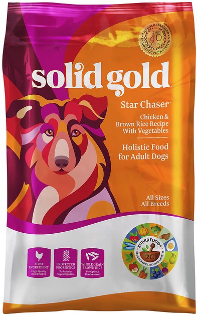 Solid Gold Star Chaser Chicken & Brown Rice with Vegetables Adult Dry Dog Food