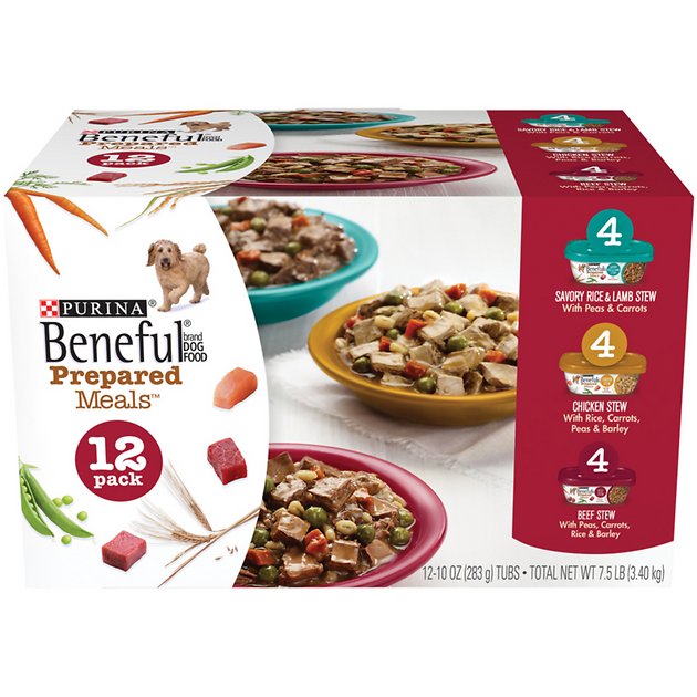 Purina Beneful Prepared Meals Variety Pack Wet Dog Food, 10-oz, case of 12