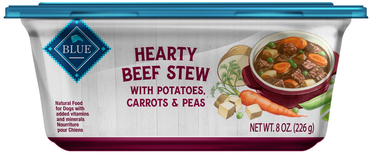 Blue Buffalo Hearty Beef Stew with Potatoes, Carrots & Peas Dog Food Trays, 8-oz, case of 8